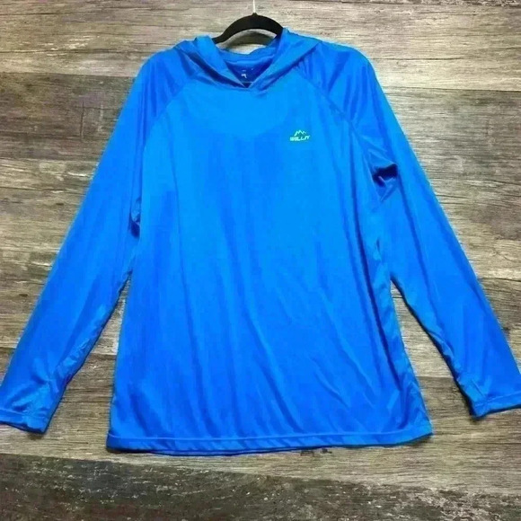Willit Blue Hooded Long sleeve top - Picture 1 of 4